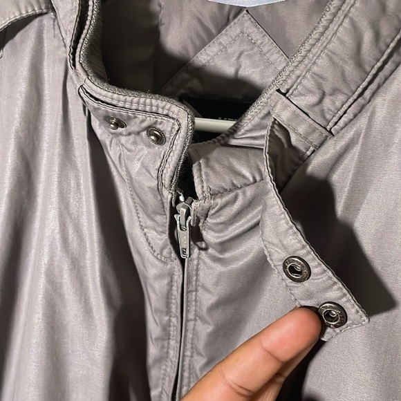 Vintage Members Only 80% Down Waterfowl Gray Convertible Bomber Jacket / XL - Picture 4 of 11